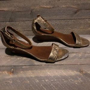 Tory Burch Savannah Gold Wedge